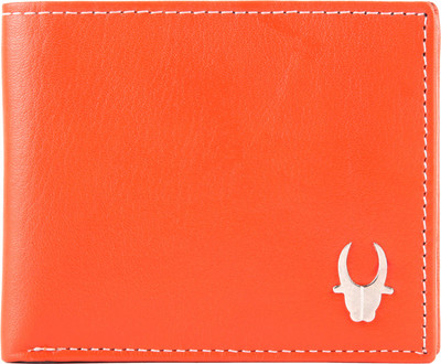 

WildHorn Men Casual Orange Genuine Leather Wallet(4 Card Slots), Brown;orange