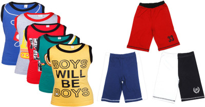 

Gkidz Boys Casual Vest Shorts(Multicolor