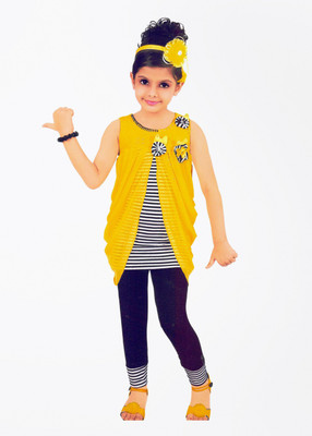 

Hey Baby Girls Party(Festive) T-shirt, Yellow