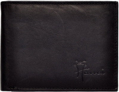 

Hawai Men Casual, Formal Black Genuine Leather Wallet(6 Card Slots), Black-01