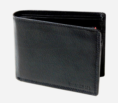 

Navaksha Men Black Genuine Leather Wallet(7 Card Slots)