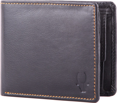 

WildHorn Men Casual, Formal Black Genuine Leather Wallet(6 Card Slots), Black-09