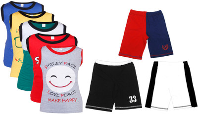 

Gkidz Boys Casual Vest Shorts(Multicolor