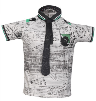

Awack Boys Printed Cotton T Shirt(Green, Pack of 1