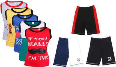 

Gkidz Boys Casual Vest Shorts(Multicolor