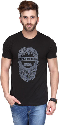 

Koolpals Printed Men Round Neck Black T-Shirt