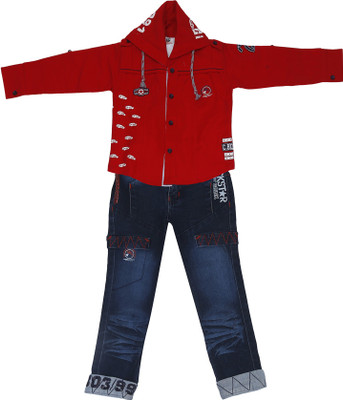 

Sydney Boys Casual Shirt T-shirt(Red, Red & blue