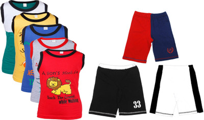 

Gkidz Boys Casual Vest Shorts(Multicolor