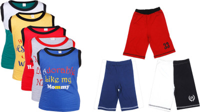 

Gkidz Boys Casual Vest Shorts(Multicolor