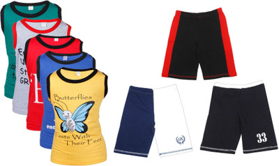 

Gkidz Boys Casual Vest Shorts(Multicolor