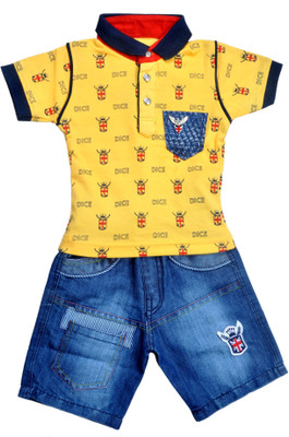 

Hey Baby Boys Casual T-shirt Pant(Yellow