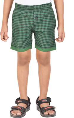 

Gkidz Short For Boys Cotton Linen Blend, Cotton Nylon Blend, Cotton Linen Blend(Green, Pack of 1