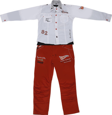 Sydney Boys Casual T-shirt Shirt, Trouser(White, White & red