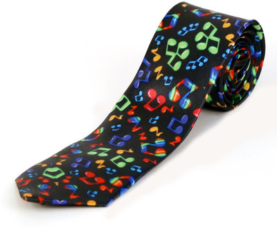 

Blacksmith Colorful Music Design Graphic Print Men's Tie, Black