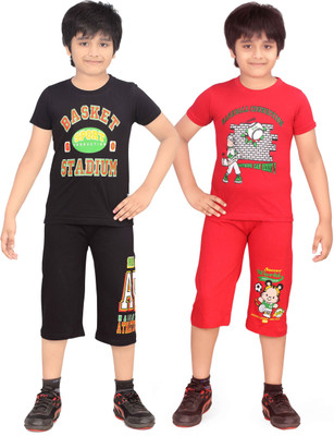Dongli Boys Casual(Black, Black red black red