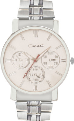 

Crude rg79 Bond's Collection all white steel curved case chain quartz wrist watch for men every occasion casual formal perfect watch for men Watch - For Men