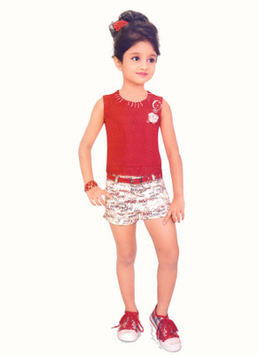 

Hey Baby Girls Party(Festive) Gown Gown(Red