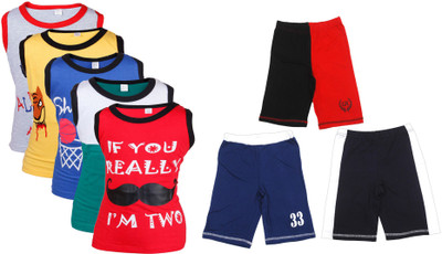 

Gkidz Boys Casual Vest Shorts(Multicolor