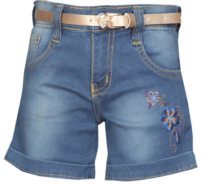 

Fck-3 Girls Casual Shorts(Blue, Stone