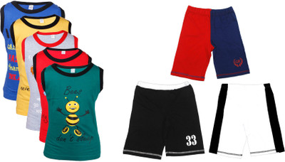 

Gkidz Boys Casual Vest Shorts(Multicolor