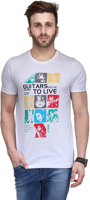 

Koolpals Printed Men Round Neck White T-Shirt