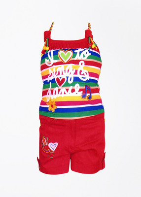 

Hey Baby Girls Casual Top Panty(Multicolor