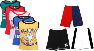 

Gkidz Boys Casual Vest Shorts(Multicolor