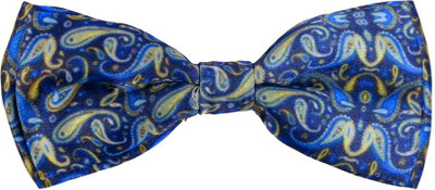 

Blacksmith Blue Paisley Multidesign Bow Floral Print Men's Tie