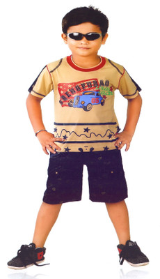

Hey Baby Boys Party(Festive) T-shirt Pant(Brown