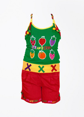 

Hey Baby Girls Casual Top Panty(Yellow, Green & red