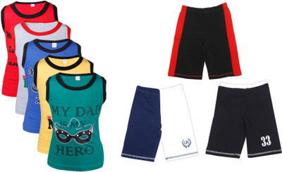 

Gkidz Boys Casual Vest Shorts(Multicolor