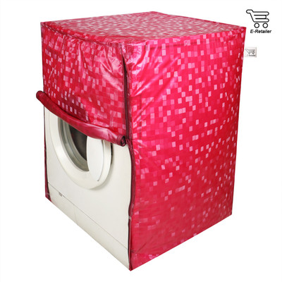 E-Retailer Front Loading Washing Machine  Cover(Width: 58 cm, Red)