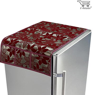 

E-Retailer Refrigerator Cover(Maroon), Maroon;beige