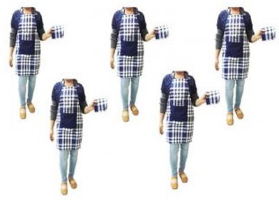 

Shreejee Cotton Home Use Apron - Free Size(Multicolor, Pack of 5)