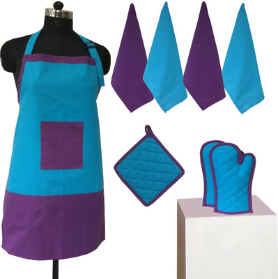 

Lushomes Cotton Chef's Apron - Free Size(Multicolor, Pack of 8)
