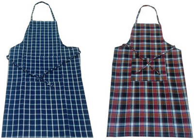 

Shivkirpa Cotton Home Use Apron - Medium(Multicolor, Pack of 2)