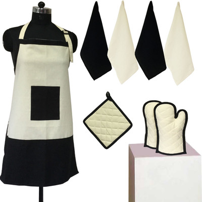 

Lushomes Cotton Chef's Apron - Free Size(Multicolor, Pack of 8)