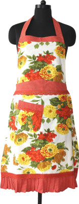 Morning Blossom Cotton Apron - Free Size(Multicolor, Single Piece)