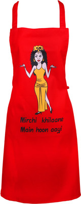 

Eco Corner Cotton Chef's Apron - Free Size(Red)