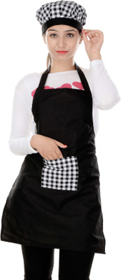 

SwitchOn Polyester Home Use Apron - Free Size(Black, Single Piece)