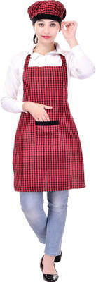 

SwitchOn Cotton Chef's Apron - XXL(Red, Black, Single Piece), Black;red