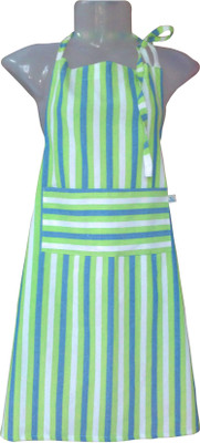 

VKE Product Cotton Home Use Apron - XL(Green, Blue, Single Piece), Blue;green