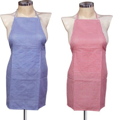 loomsense Cotton Home Use Apron - Free Size(Multicolor, Pack of 2) at flipkart