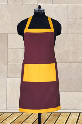 Dekor World Cotton Home Use Apron - Free Size(Purple, Yellow, Single Piece) Dekor World Cotton Home Use Apron - Free Size(Purple, Yellow, Single Piece)