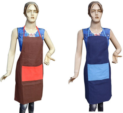 

Shreejee Cotton Home Use Apron - Free Size(Multicolor, Pack of 2)