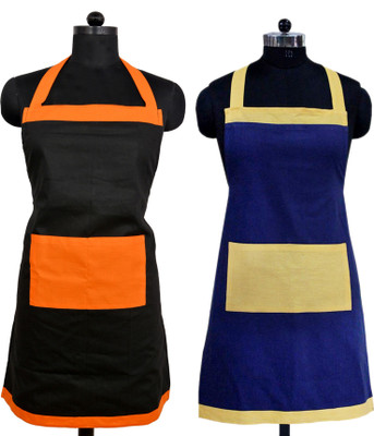 SWITCHON Polyester Home Use Apron - Free Size(Multicolor, Pack of 2)