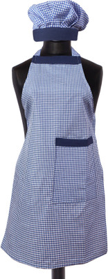 Yellow Weaves Cotton Home Use Apron - Large(Blue, Single Piece) at flipkart