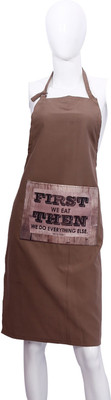 

Nostaljia Cotton Chef's Apron - Medium(Brown, Single Piece)