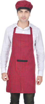 

SwitchOn Cotton Chef's Apron - Free Size(Red, Single Piece)