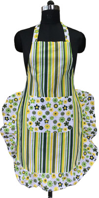 

Lushomes Cotton Chef's Apron - Free Size(Green, Single Piece)